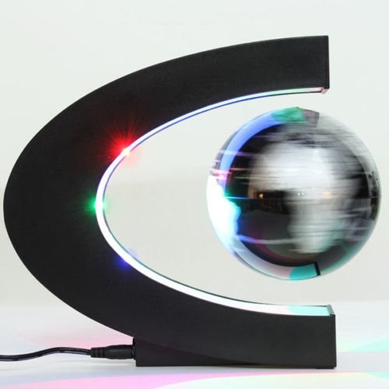 Floating Globe with Led Lights C Shape Magnetic Levitation Floating Globe