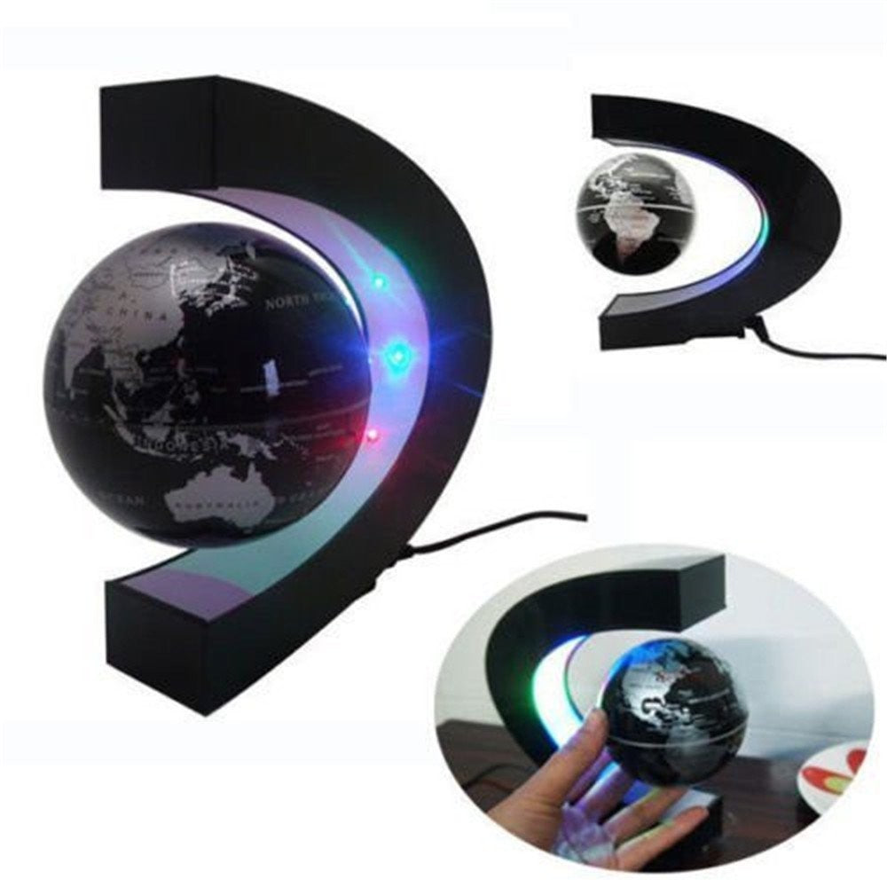 Floating Globe with Led Lights C Shape Magnetic Levitation Floating Globe