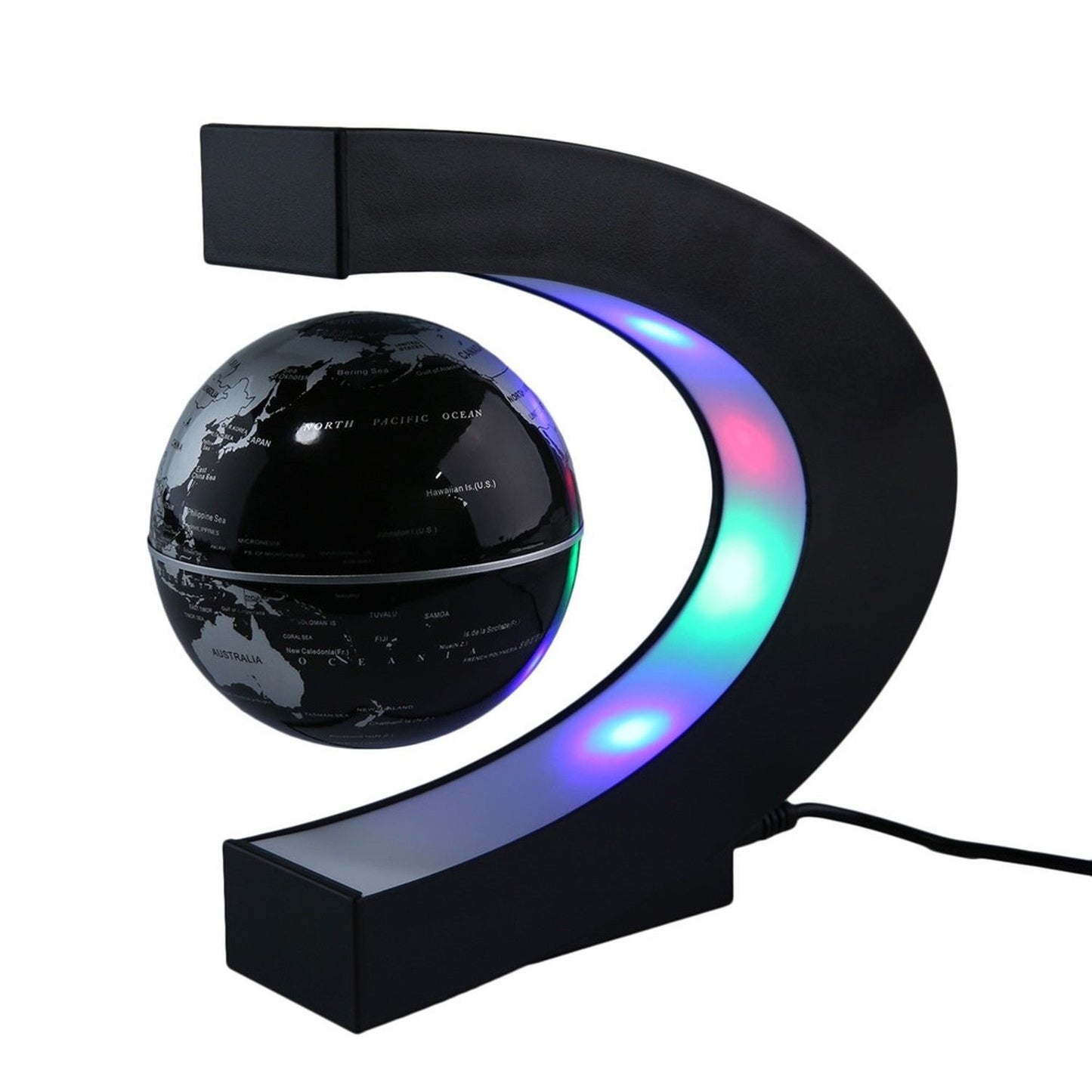 Floating Globe with Led Lights C Shape Magnetic Levitation Floating Globe
